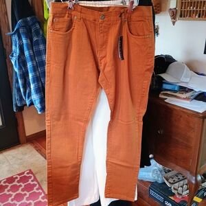 Slim Orange Men's Stretch Jeans